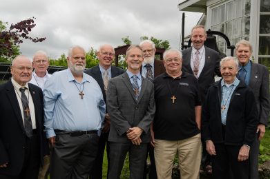 Glenmary brothers pose together following Br. Jude's perpetual oath ceremony.