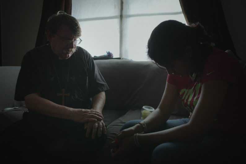 Stills from After the Raid, a 2019 documentary film directed by Rodrigo Reyes. The premise revolves around a meatpacking plant in Grainger County, Tennessee, where 97 undocumented workers were arrested during a raid in 2018.